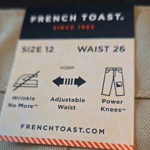French Toast Tan Adjustable Waist Pants